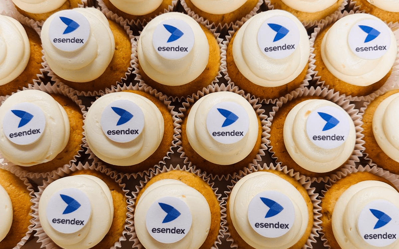 Custom logo cupcakes for a corporate event